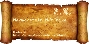 Marmorstein Mónika névjegykártya